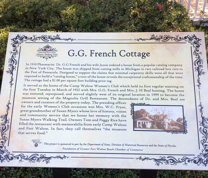 GG French Cottage information board